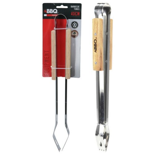 щипцы mallony tongs 17 5см нейлон нерж сталь зеленый Щипцы для гриля 40,5см нерж. сталь/дер. ручка