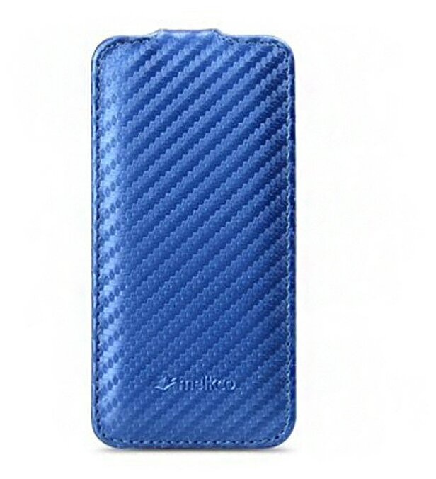 Чехол Melkco Leather Case Jacka Type для iPhone 5c Carbon Fiber Pattern Blue (синий)