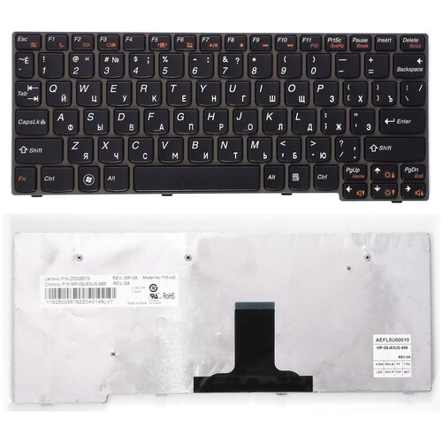 Клавиатура для нетбука Lenovo 25-010581 русская, чёрная