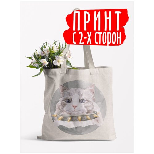 фото Сумка-шоппер кошки рэгдолл с венком luminous