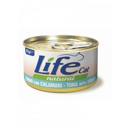 [94453] Lifecat tuna with sole 85g - консервы для кошек тунец с камбалой в бульоне 85 гр. 1/24, 94453 (10 шт) canagan canagan tuna with mussels влажный беззерновой корм для кошек с тунцом и мидиями 75 г