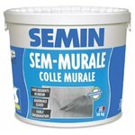 SEMIN SEM-MURALE Готовый клей для обоев, обойный клей текстильный, под стеклообои и для гибких декоративных покрытий, Франция, 10 кг - изображение