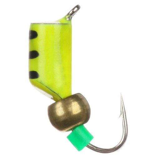 Мормышка «Мир вольфрама» столбик с латунным шаром, жёлтый, d-3 мм