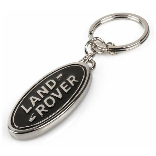 Стальной брелок Land Rover Oval Keyring, Black