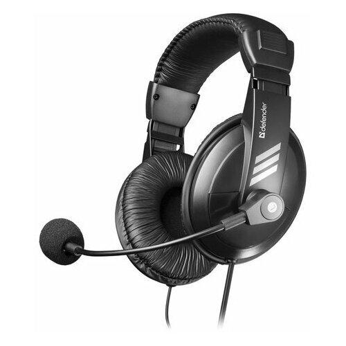 Наушники с микрофоном гарнитура DEFENDER HN-750 проводная 2 м стерео с оголовьем регулятор громкости 63750 1311₽