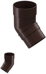 Колено водосточной трубы дёке Премиум 45 градусов, диаметр 85мм, шоколад (RAL8019)