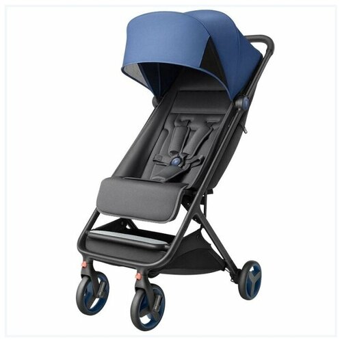 фото Детская прогулочная коляска-трансформер mitu rice rabbit folding stroller blue xiaomi