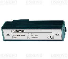 Грозозащита Osnovo SP-IP/1000D RJ-45/RJ-45, 1 Гбит/с