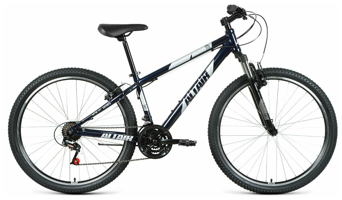 Велосипед 27,5" Altair AL 27,5 V 21 скорость тёмно-синий/серебристый 20-21 г рама 19" RBKT1M37G018