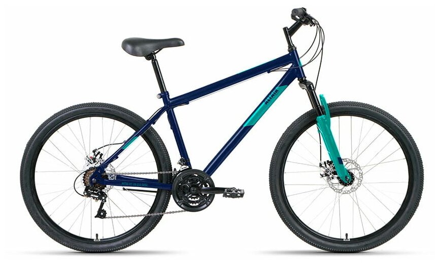 Велосипед горный с колесами 26" Altair MTB HT 26 2.0 D сине-бирюзовый 21 скорость, рама 17"