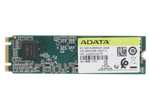 SSD M.2 ADATA 120Gb SU650 (SATA3, up to 550/410Mbs, 3D TLC, 22x80mm)