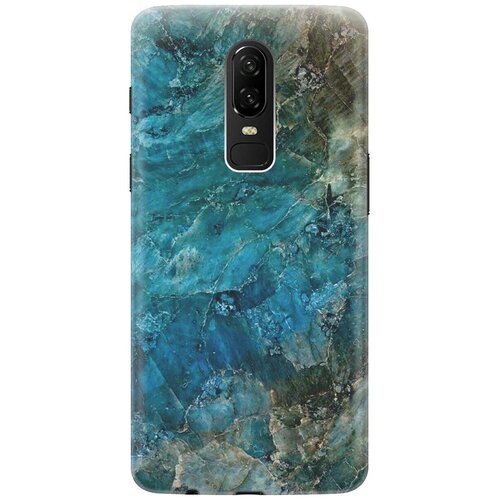 фото Re:pa накладка transparent для oneplus 6 с принтом "темно-синий мрамор"