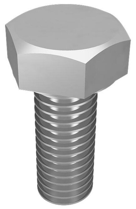 Болт с шестигранной головкой М10х30 DIN 933 BT10-30 сталь (уп.30шт) КМ LO0836