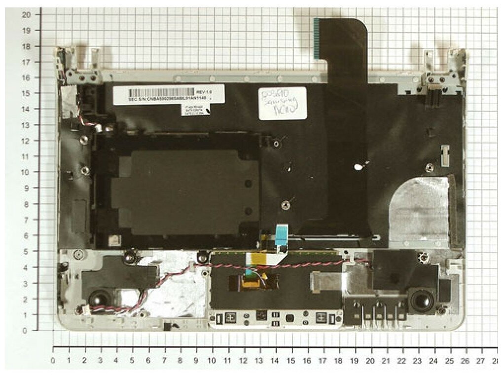 Клавиатура для ноутбука Samsung NC110 топ-панель серебристая