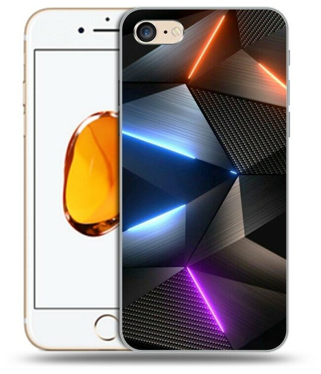 Дизайнерский силиконовый чехол для Iphone SE 2020 Яркие абстракции