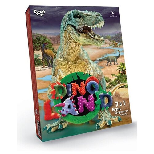 креативное творчество серии dino boom box набор для творчества игры опыты Данко Тойс Детская настольная игра «7в1 Игры, Творчество, Опыты» серия «Dino Land» DL-01-01