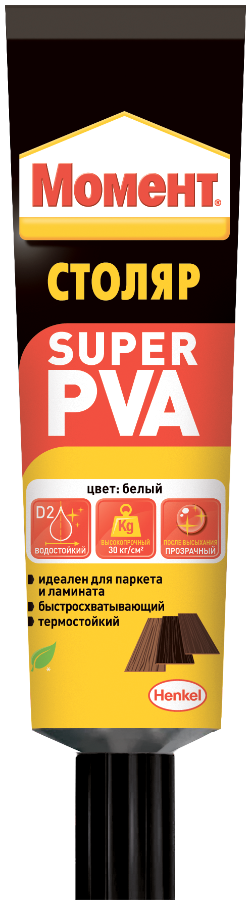 Клей для всех пород дерева Момент Столяр Super PVA D2 (0,125кг)