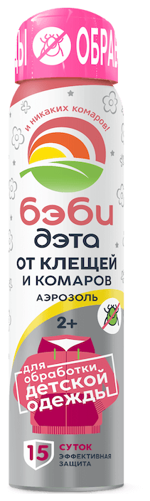 Аэрозоль от клещей и комаров Бэби-дэта, 100 мл - фото №1