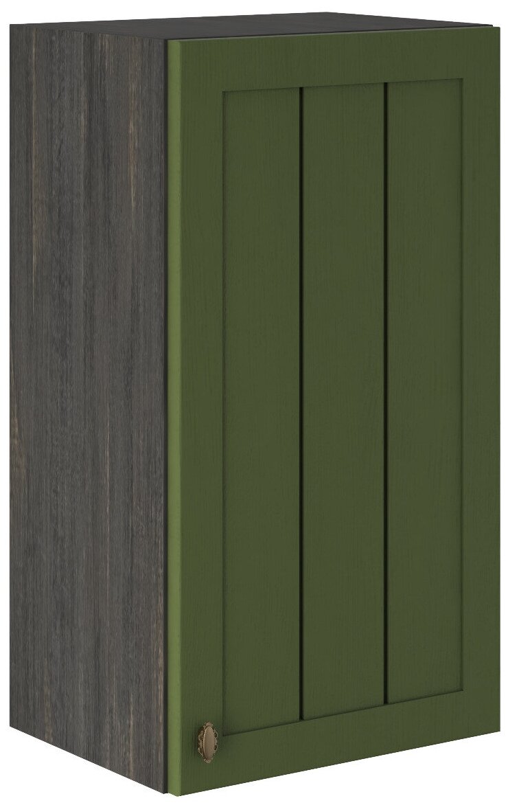 В-400720 Прованс Шкаф верхний Ясень Анкор темный Зеленый Дип - фотография № 1