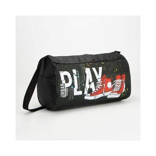 фото Nazamok сумка спортивная "кеды", 40х24х21, отд на молнии, 2 н/кармана, чёрный