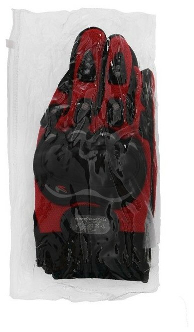 Перчатки мотоциклетные с защитными вставками пара размер XL красный