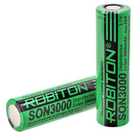 Аккумулятор Robiton 18650 3000 mAh 15A (Sony Li-ion)