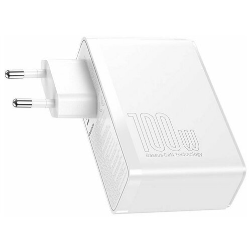 блок питания ac mini usb 5v 3a 15w Сетевое зарядное устройство Baseus GaN2 Pro 2*USB+2*TYPE-C, 100W (CCGAN2P-L01) (white)