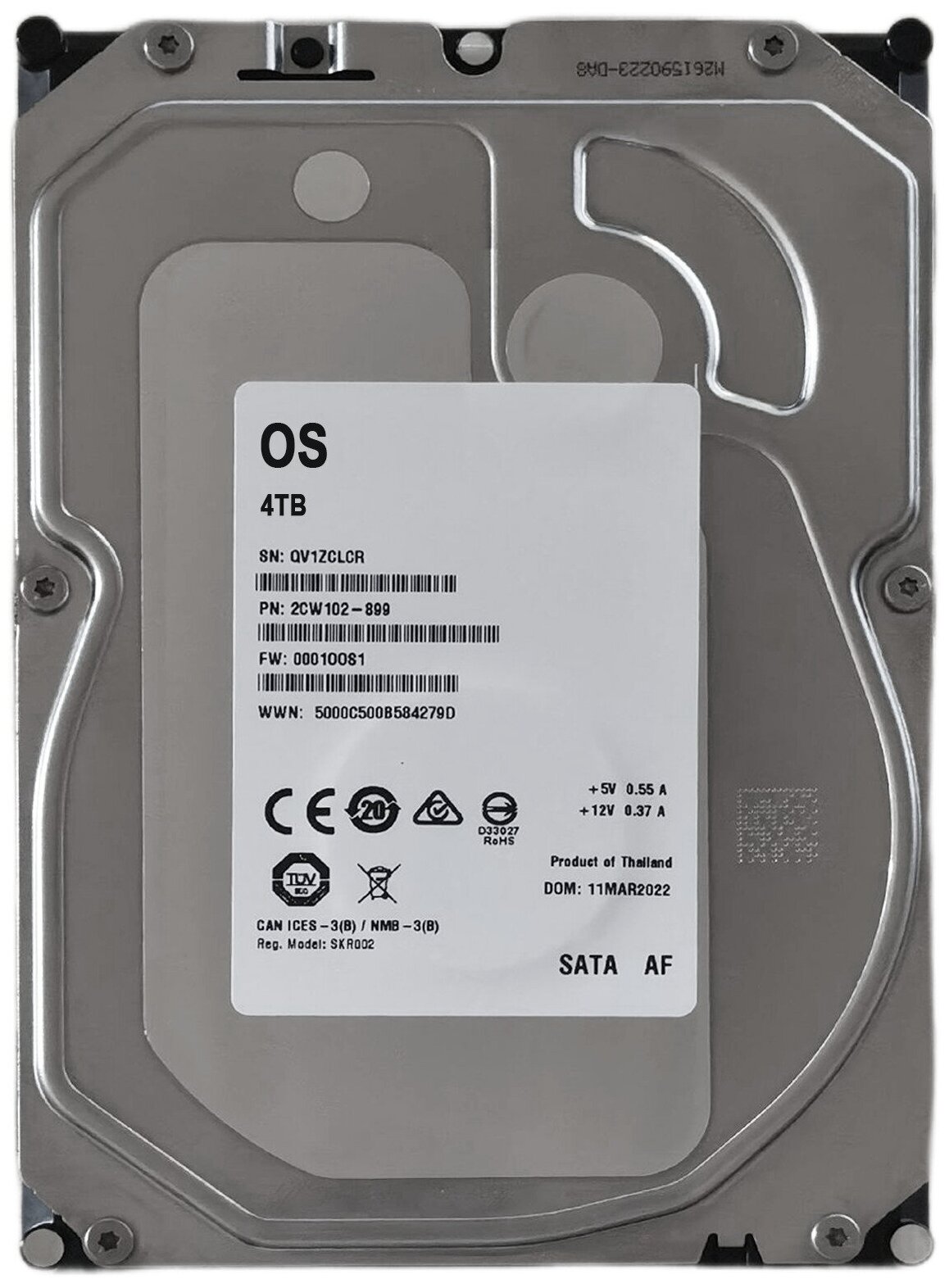 Жесткий диск OS Baracuda ST4000DM010, 4TB, HDD, 5400