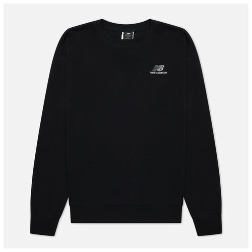 фото Мужская толстовка new balance classic logo crew чёрный , размер xl