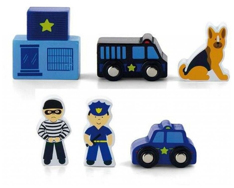 Игровой набор к железной дороге Viga Toys Полицейский участок (50814) - фото №1