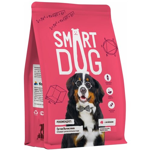 Сухой корм для собак Smart Dog ягненок 1 уп. х 1 шт. х 800 г (для крупных пород)