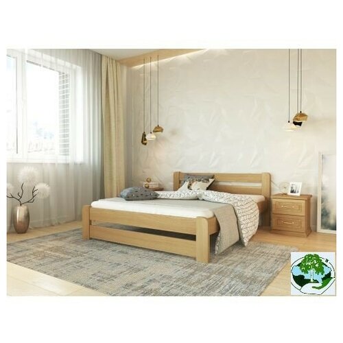 Двуспальная кровать из массива дуба 