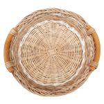 Плетеная корзинка из ротанга, размер M, коричневая - изображение