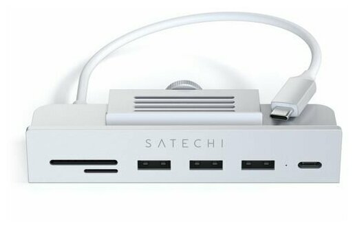 USB-C-концентратор Satechi Aluminum USB-C Clamp Hub для 24 iMac ST-UCICHS серебристый