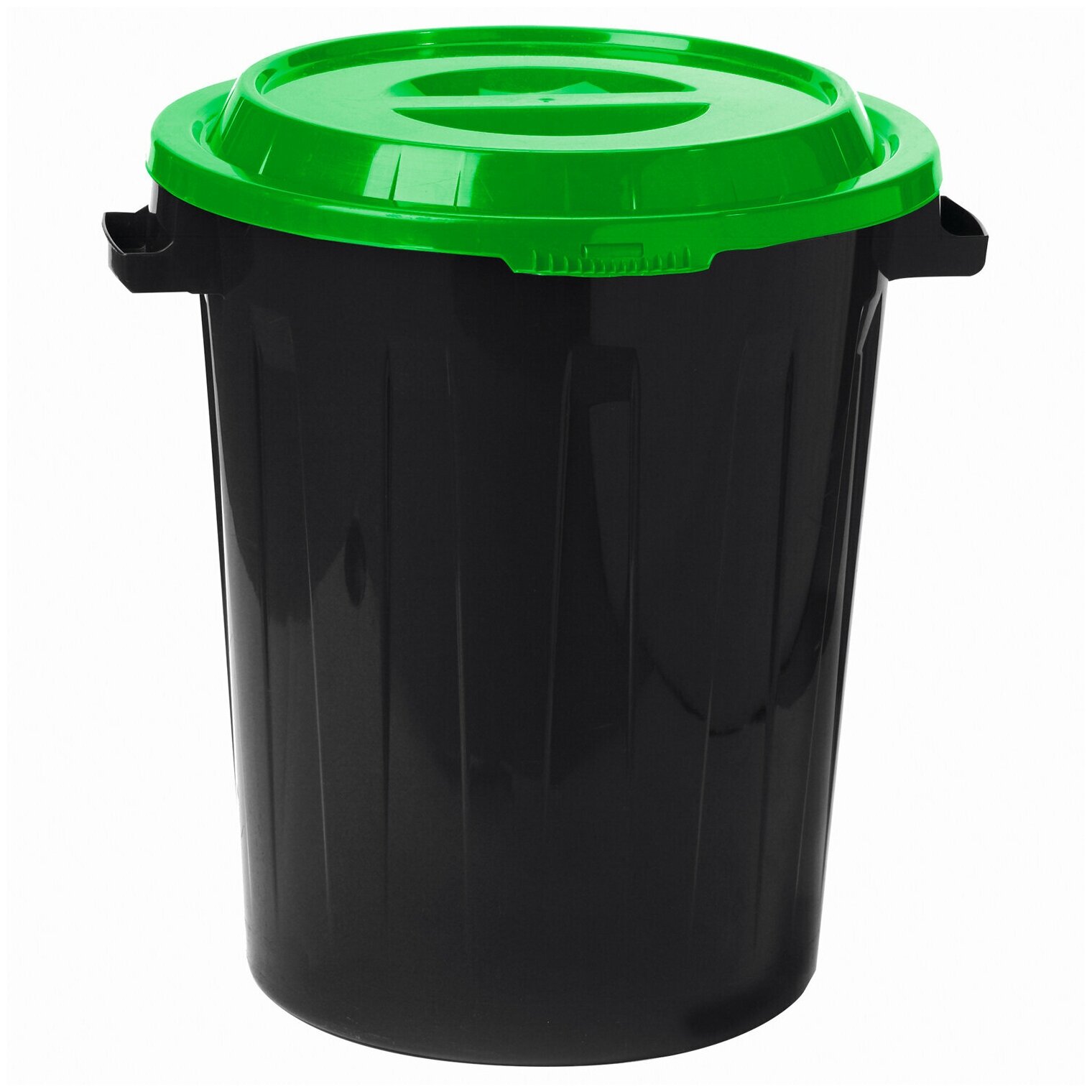 Контейнер 60 литров для мусора, БАК+крышка (высота 55 см, диаметр 48 см), ассорти, IDEA, М 2393