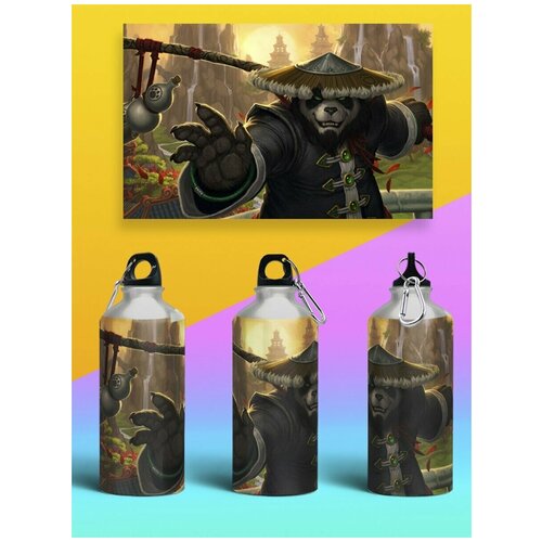 фото Бутылка спортивная/туристическая фляга игры wow world of warcraft пандарен - 5645 brutbottle