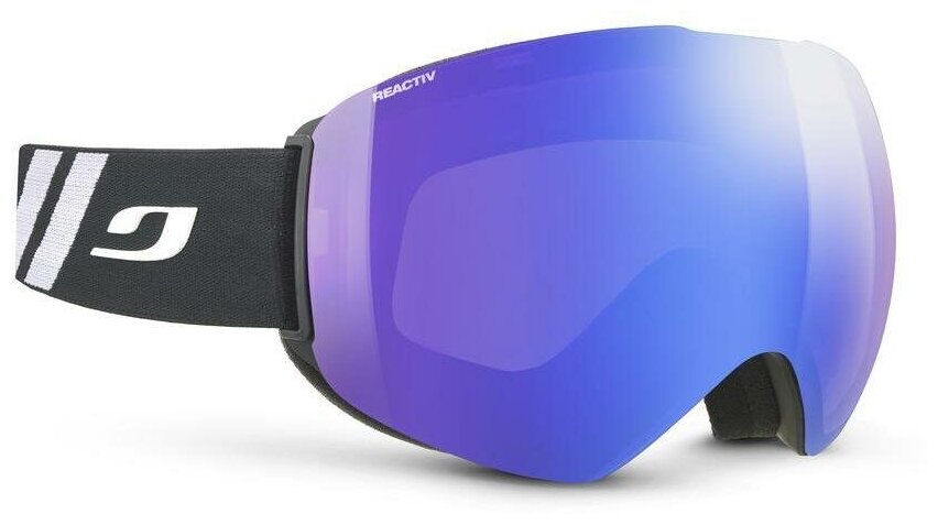 Очки горнолыжные Julbo 2022-23 Skydome Black-White/Reactiv 1-3 High Contrast Flash Blue (US:XXL)