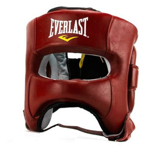 Боксерский шлем с бампером Everlast Elite Leather Red (L/XL) капа everlast evershield single серый