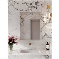 Зеркало для ванной, Зеркало настенное, Зеркало декоративное 92х81 см, цвет рамы - золото, TODA ALMA TODA ALMA