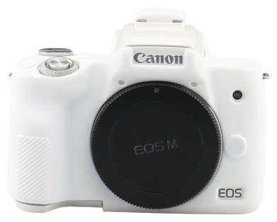 Защитный силиконовый чехол MyPads для фотоаппарата Canon EOS M50 ультра-тонкая полимерная из мягкого качественного силикона белый