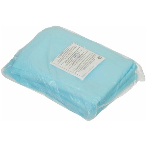 Простыня голубая нестерильная 140х200 см, комплект 5 шт, спанбонд 25 г/м2, гекса упаковка 2 шт.