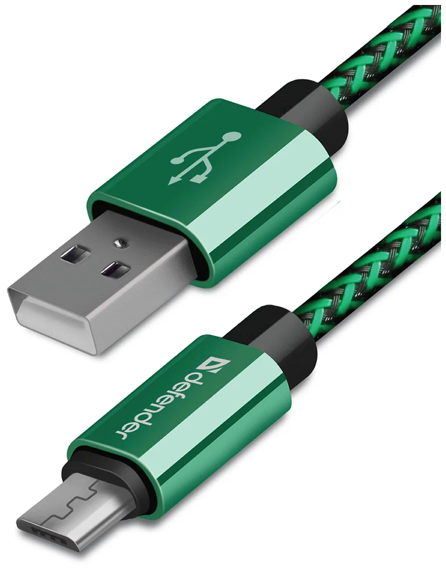 Кабель USB Defender USB08-03T зеленый .