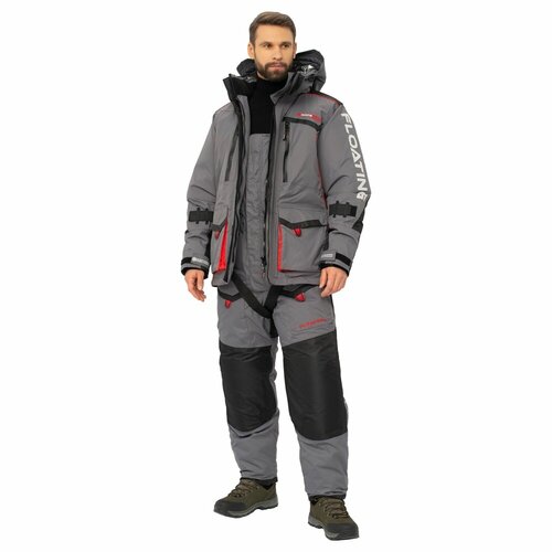 костюм huntsman поплавок siberia floating ткань breathable серый черный 48 50 176 Костюм Huntsman Поплавок Siberia Floating ткань Breathable (серый/черный) / 48-50/176