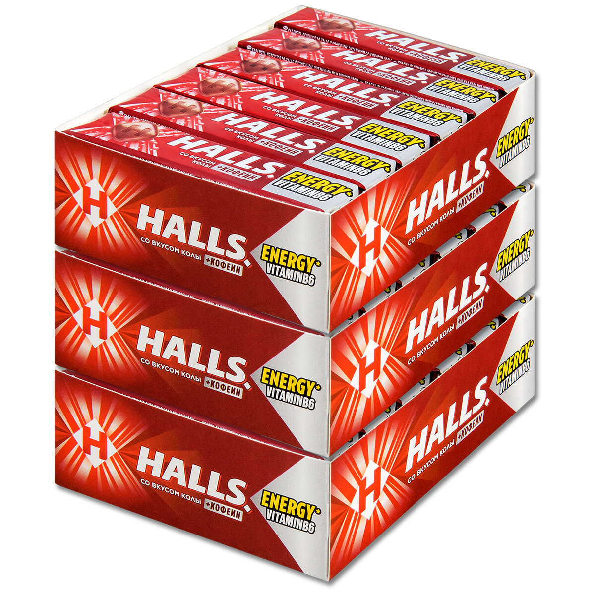 Леденцы конфеты для горла Halls Холс Кола, 25 г, 36 шт.