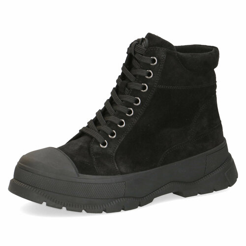 фото Ботинки caprice, зимние,натуральная кожа, полнота g, размер 38 ru, черный