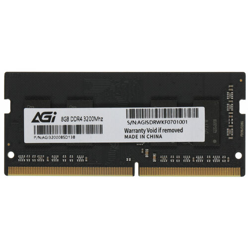 Память DDR4 8GB 3200MHz AGi AGI320008SD138 SD138 OEM PC4-25600 SO-DIMM 260-pin 12В OEM 234500₽