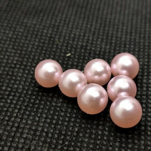 Жемчужина (Бусинка) 8 мм( уп.100шт) с Шипом цв. Розовый Proknopka