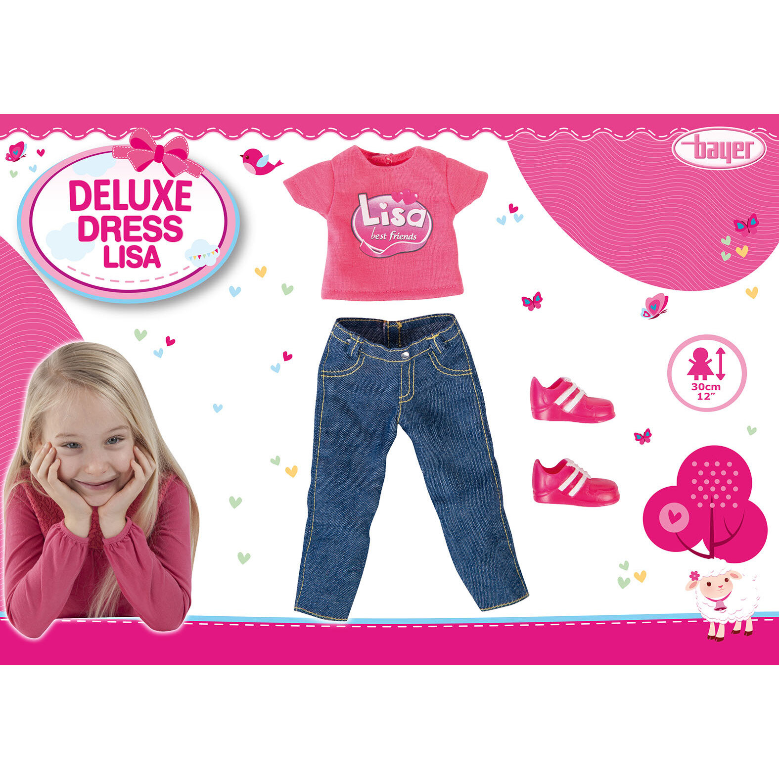 Комплект одежды для кукол Bayer 30 см, 3 предмета 83099AA