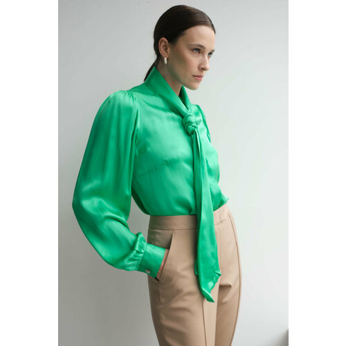 Блуза  IRINA DIDUSHENKO, размер 44, зеленый