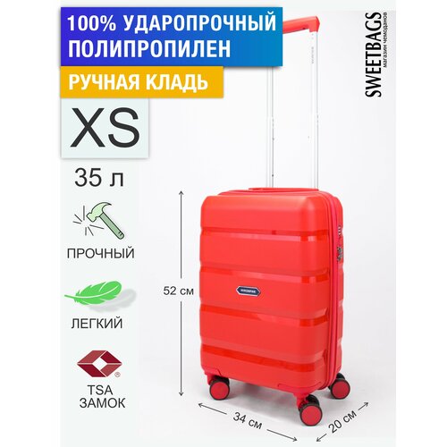 фото Чемодан , 35 л, размер xs, красный sweetbags